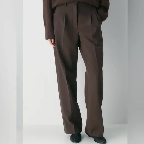 NWT Aritzia The Effortless Pants Size 0 (estimated) in Rich Mocha Brown - Picture 2 of 15